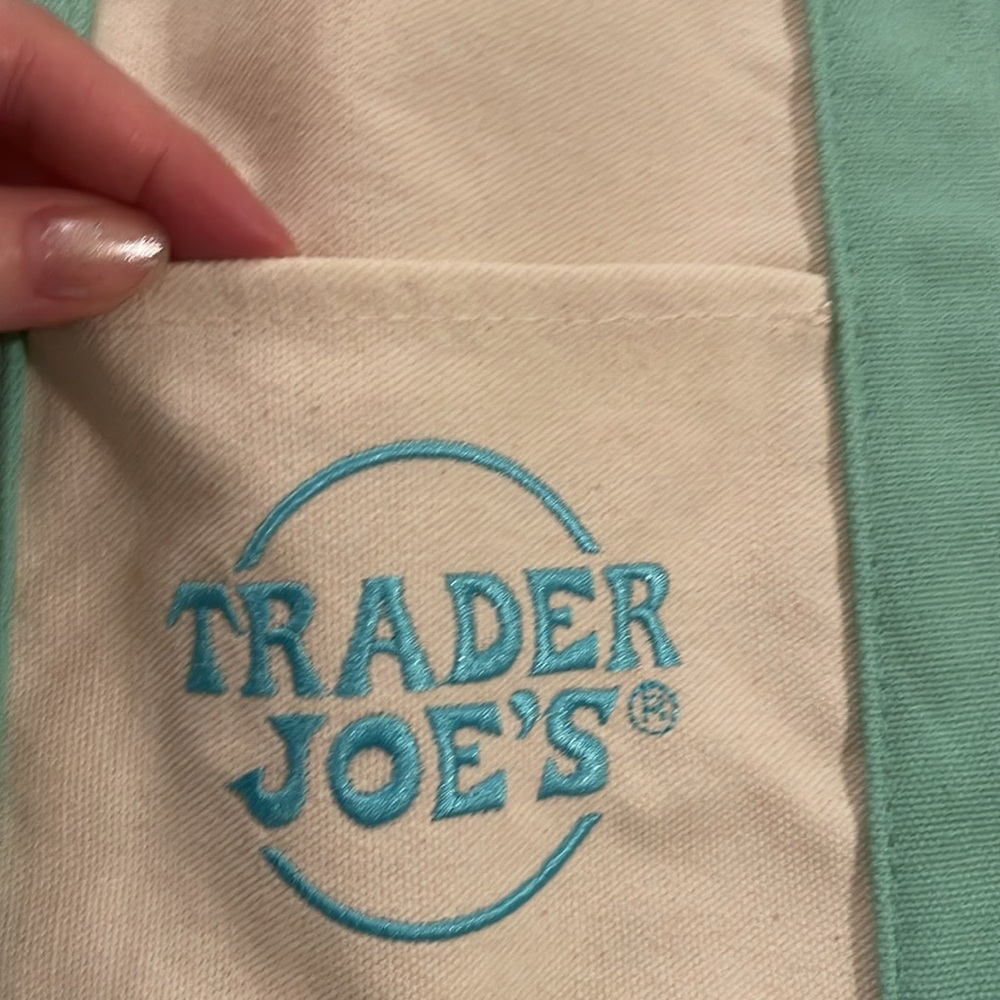 💐BNWT💐Trader Joe’s Mini Pastel Canvas Tote Bag That’s Gone Viral SOLD OUT 💚 - Picture 7 of 10